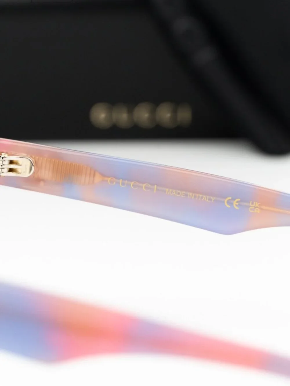 Gucci Women Eyeglasses Black Pink Havana Demo Square GG0958O 011 NEW AUTHENTIC